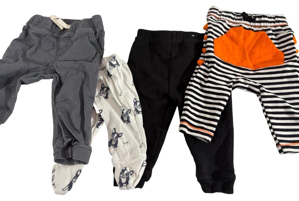 Baby Boys Pants Lot Cat and Jack Garanimals 3M 6-9M 12M 4 Pair